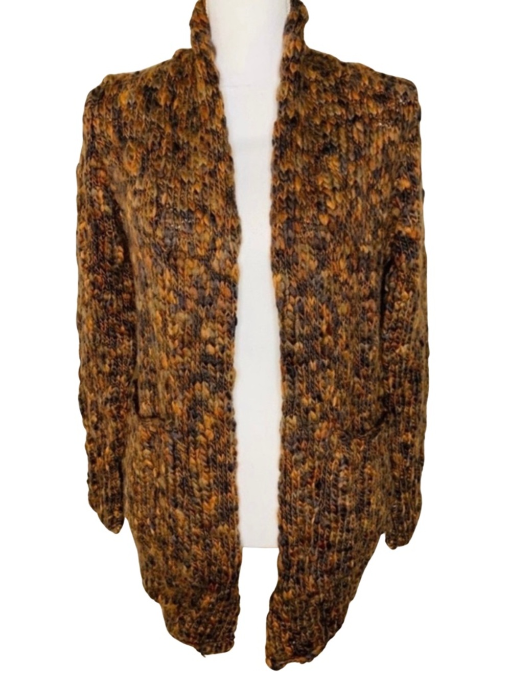 NWT Chaser Women Chunky Knit Open‎ Cardigan Fall Sweater Size Small Pockets